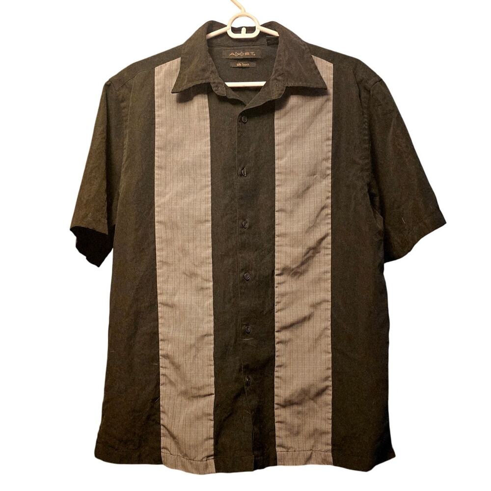 Vintage A{x}ist paneled button down bowler style shirt size medium